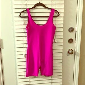 Hot pink biker jumpsuit